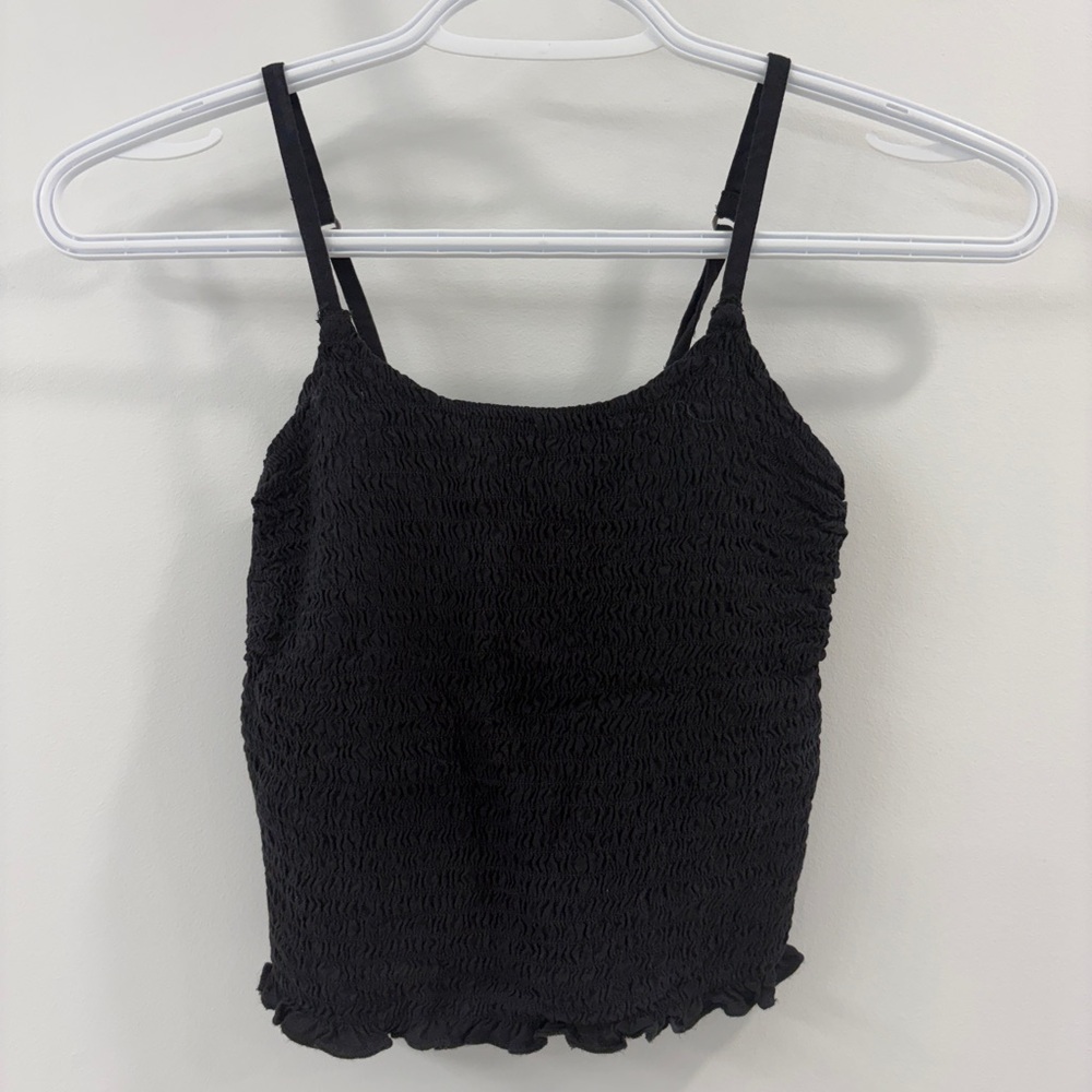 🖤 Hollister Black Runched Tank Top - XS